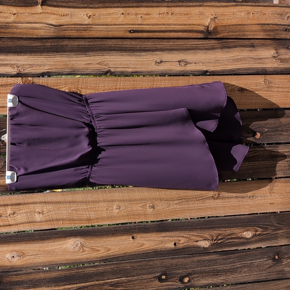 Express Black Strapless Cocktail Dress